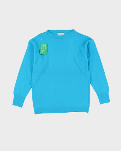 Vintage 80s Deadstock With Tags Benneton Blue Pullover Knit - S