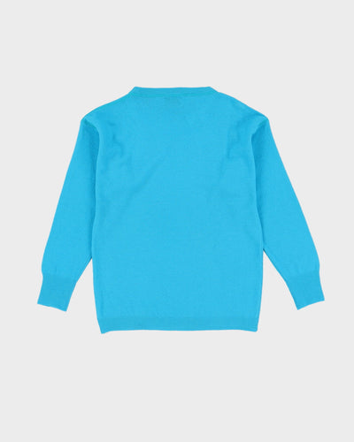 Vintage 80s Deadstock With Tags Benneton Blue Pullover Knit - S