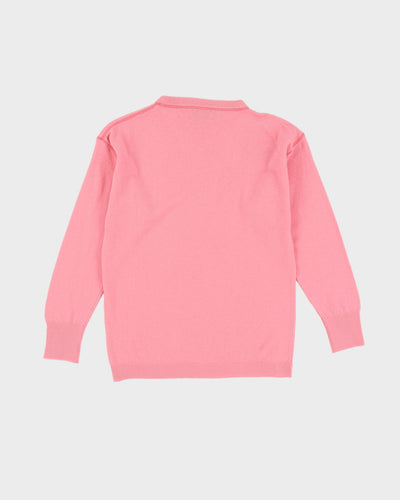 Vintage 80s Deadstock With Tags Benneton Pink Pullover Knit - S