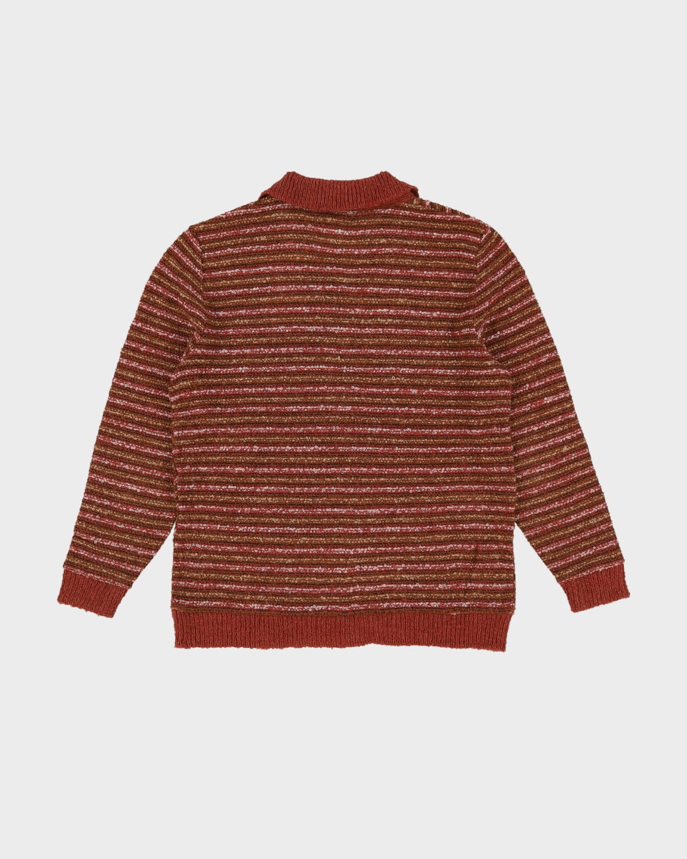 Vintage 1980s Brown Patterned Knitted Top - S