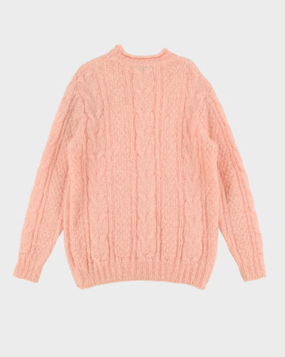 Vintage Benetton Pink Knitted Jumper - M / L