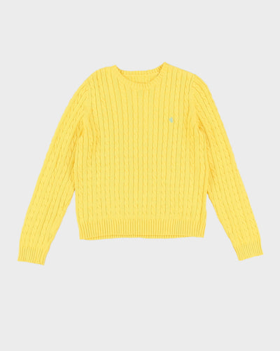 Lauren Ralph Lauren Yellow Knitted Jumper - S
