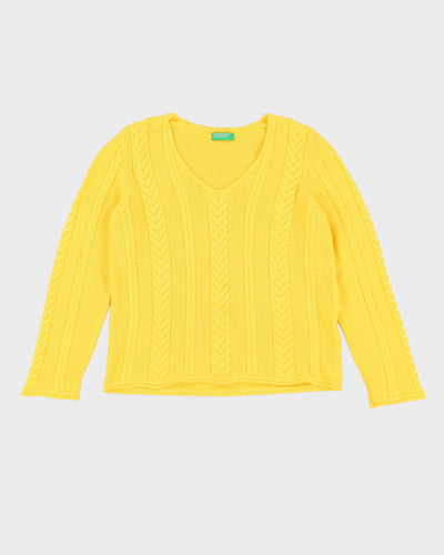 Benetton Yellow Knitted Jumper - S