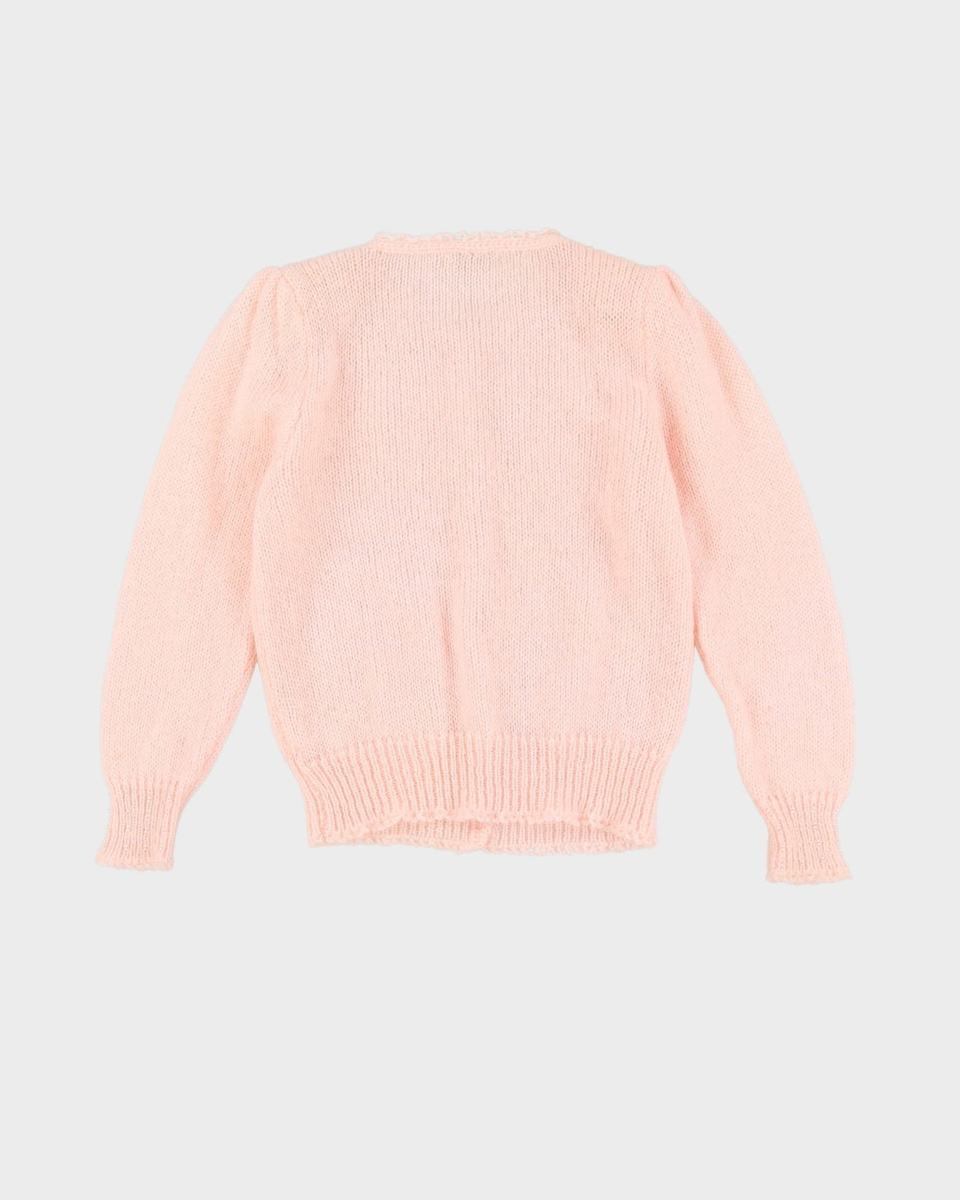 Vintage 1990s Pink Mohair Cardigan - M