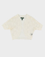 Lauren Ralph Lauren White Lace Knitted Bolero - S