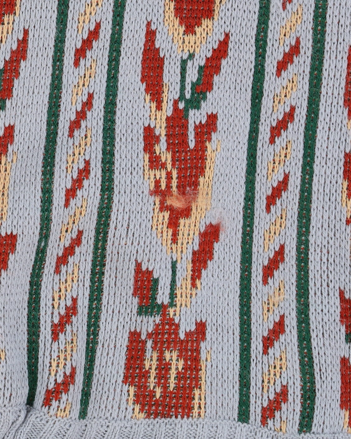 Vintage 1970s Pret A Porter Grey Patterned Knitted Tank Top - XS