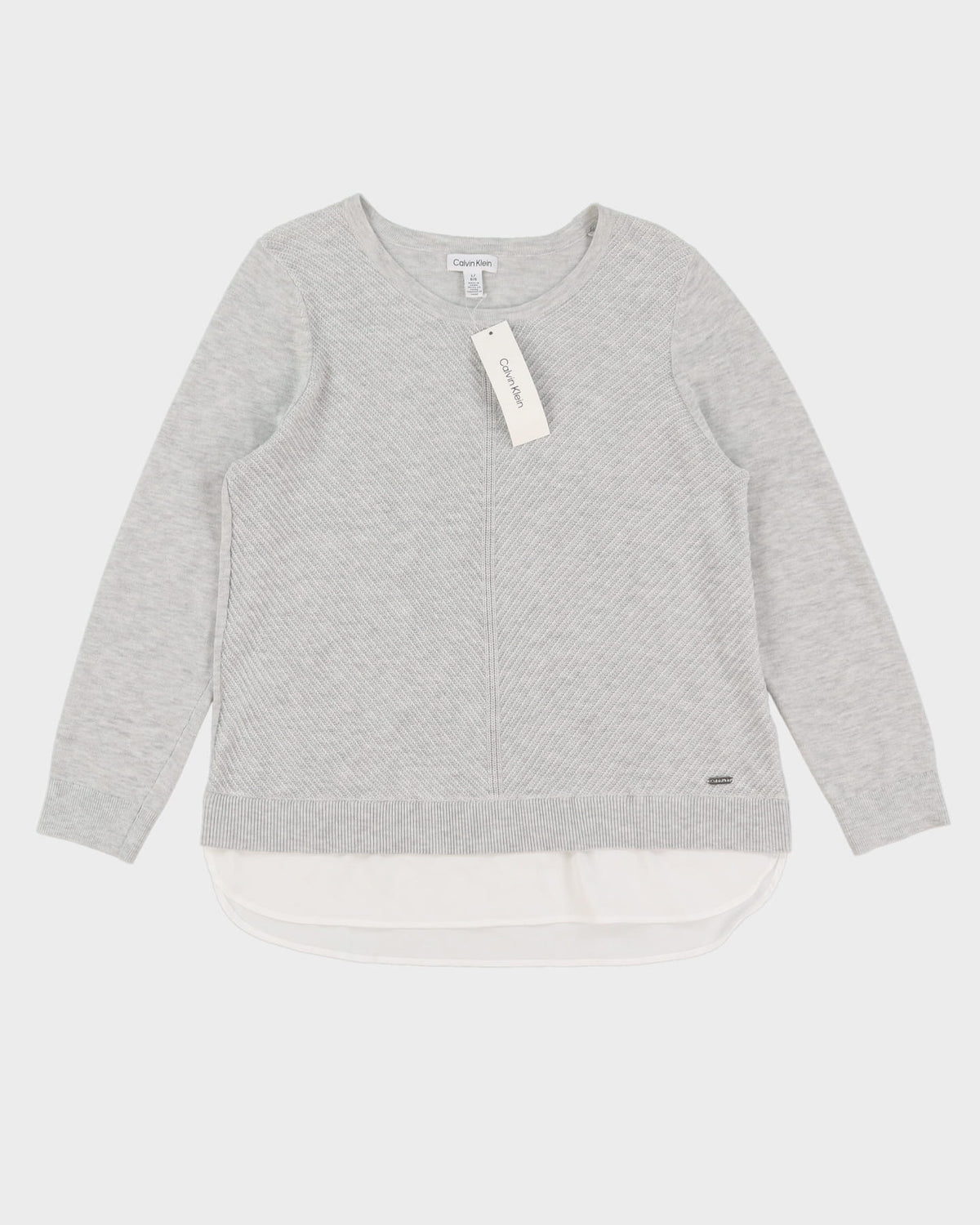 Calvin Klein Grey Knitted Jumper - M