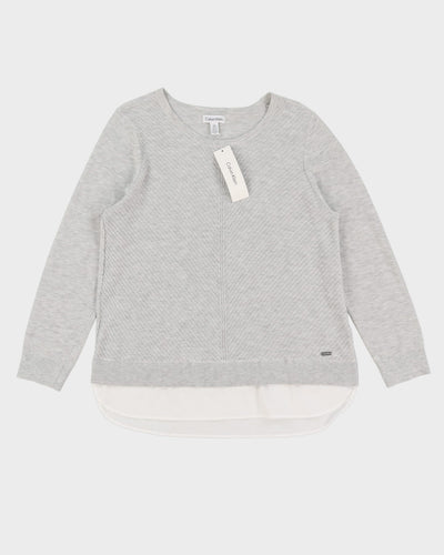 Calvin Klein Grey Knitted Jumper - M