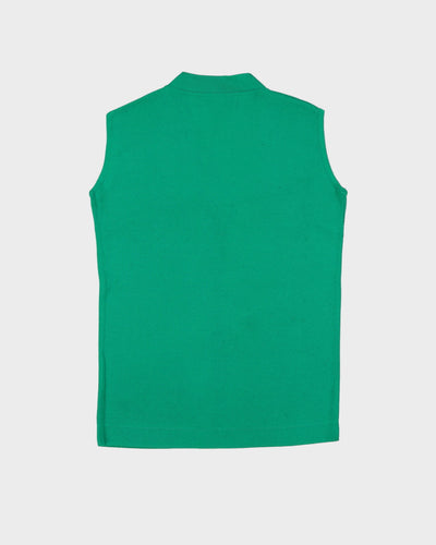 Vintage 1960s Green Knitted Tank Top - S
