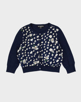 Karl Lagerfeld Blue Daisy Patterned Cardigan - M