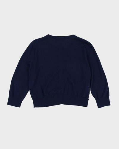 Karl Lagerfeld Blue Daisy Patterned Cardigan - M