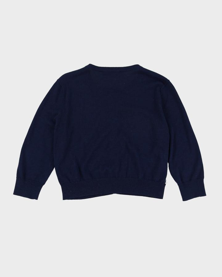 Karl Lagerfeld Blue Daisy Patterned Cardigan - M