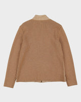Pendleton Beige Suede Front Cardigan - M