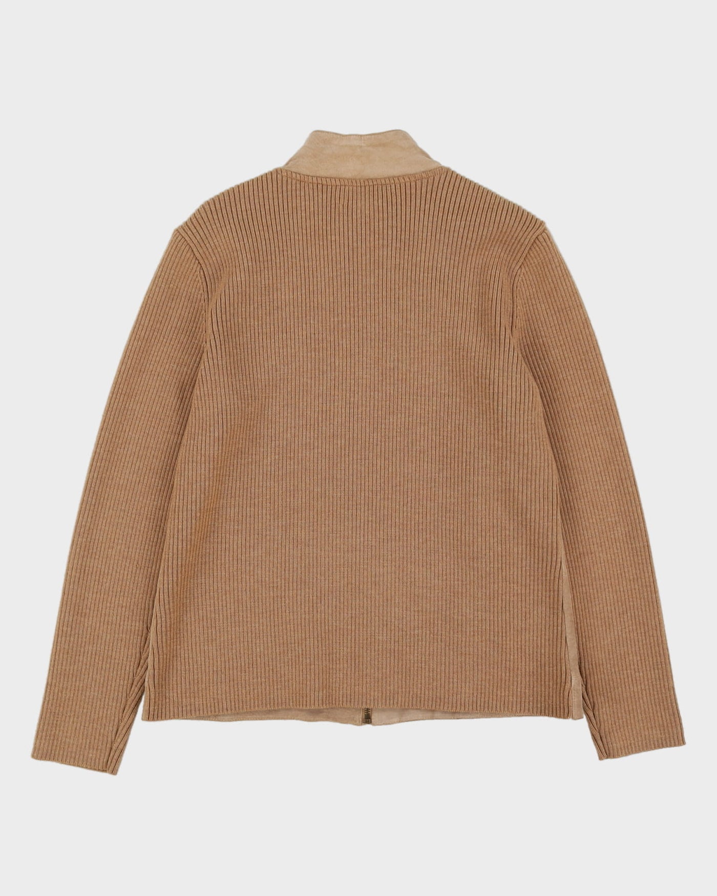 Pendleton Beige Suede Front Cardigan - M