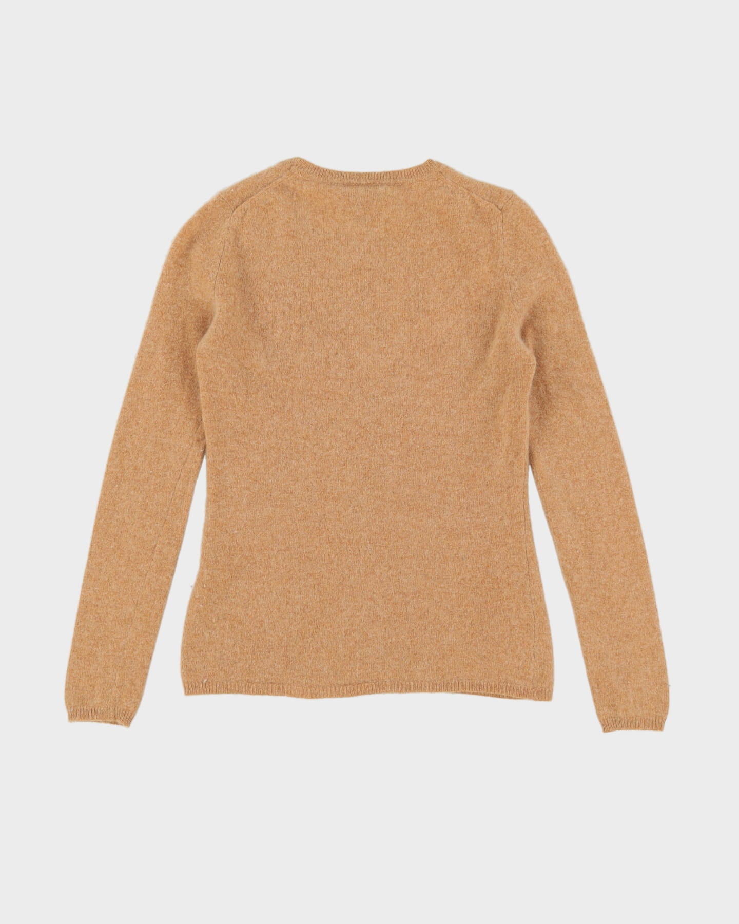 Lord &amp; Taylor Beige Cashmere Crew Neck Jumper - XXS