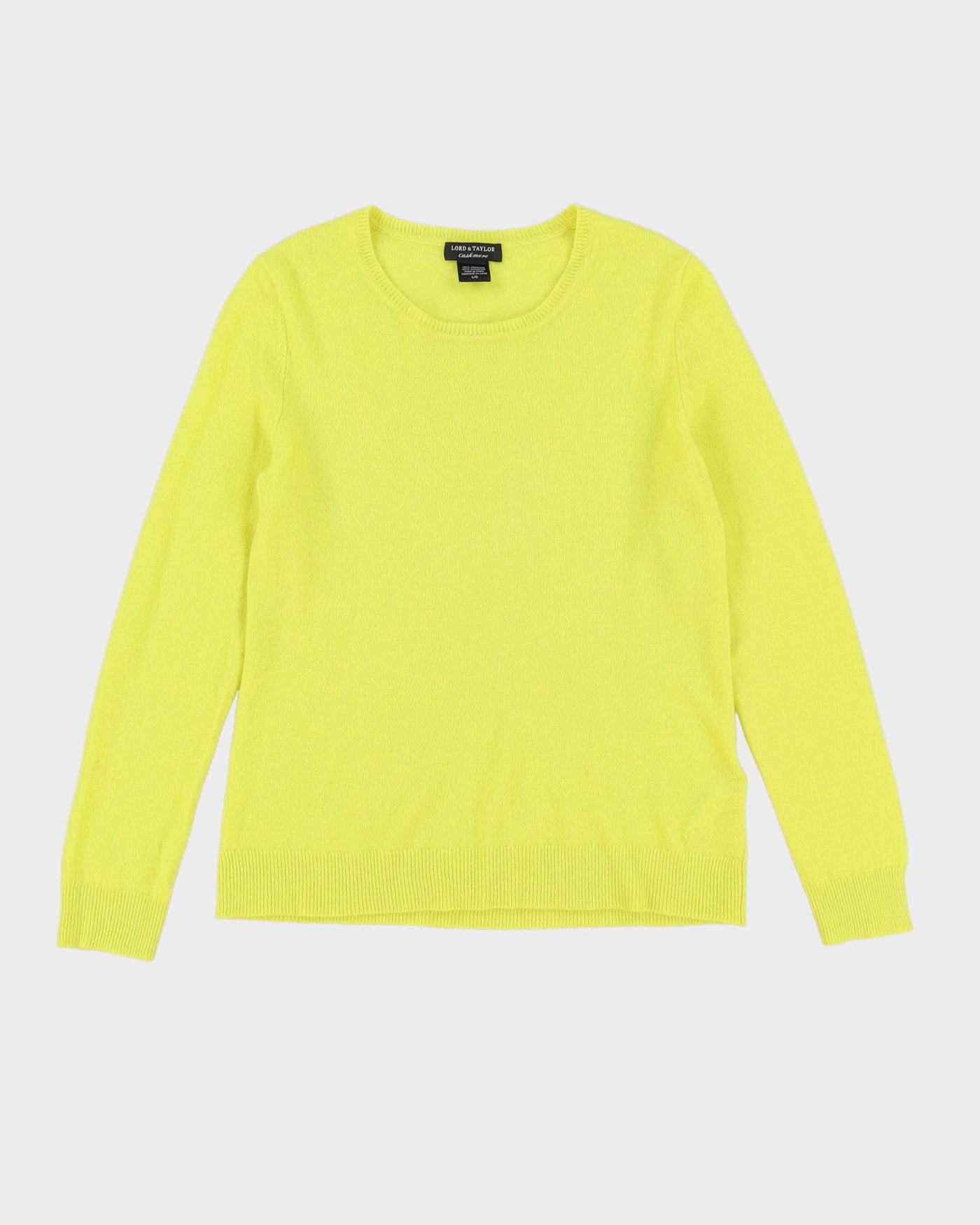 Lord & Taylor Yellow Cashmere Jumper - S