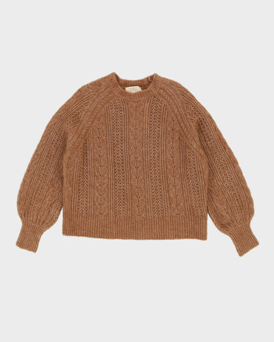La Maille Sezane Beige Knitted Jumper - M