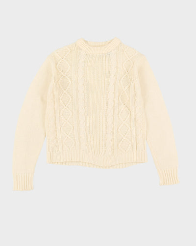 Vintage 1980s The Bay Hudson's Bay Cream Knitted Jumper - S