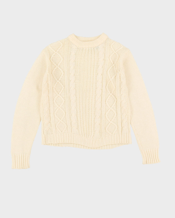 Vintage 1980s The Bay Hudson's Bay Cream Knitted Jumper - S