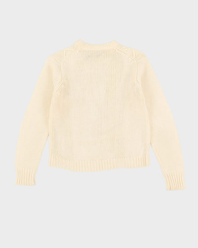 Vintage 1980s The Bay Hudson's Bay Cream Knitted Jumper - S