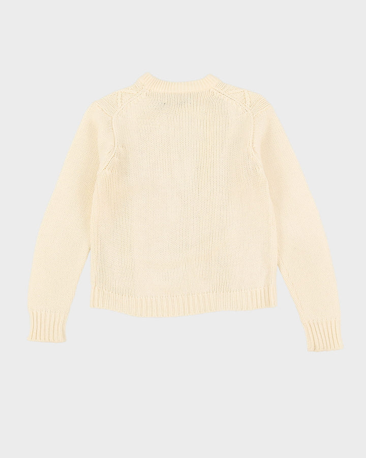Vintage 1980s The Bay Hudson's Bay Cream Knitted Jumper - S
