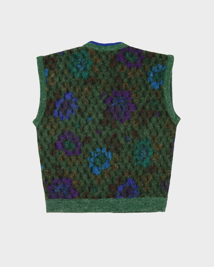Kenzo Green Patterned Knitted Tank Top - M