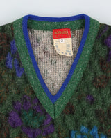 Kenzo Green Patterned Knitted Tank Top - M