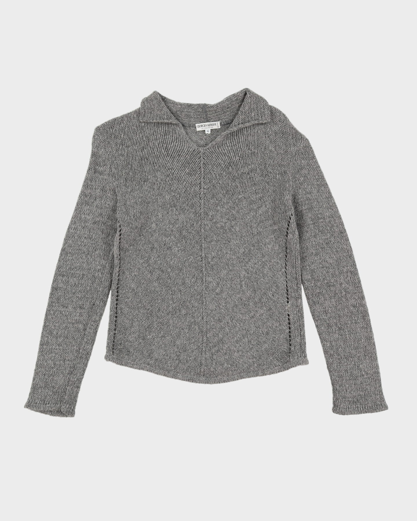 Armani Le Collezioni Grey Knitted Jumper - XS