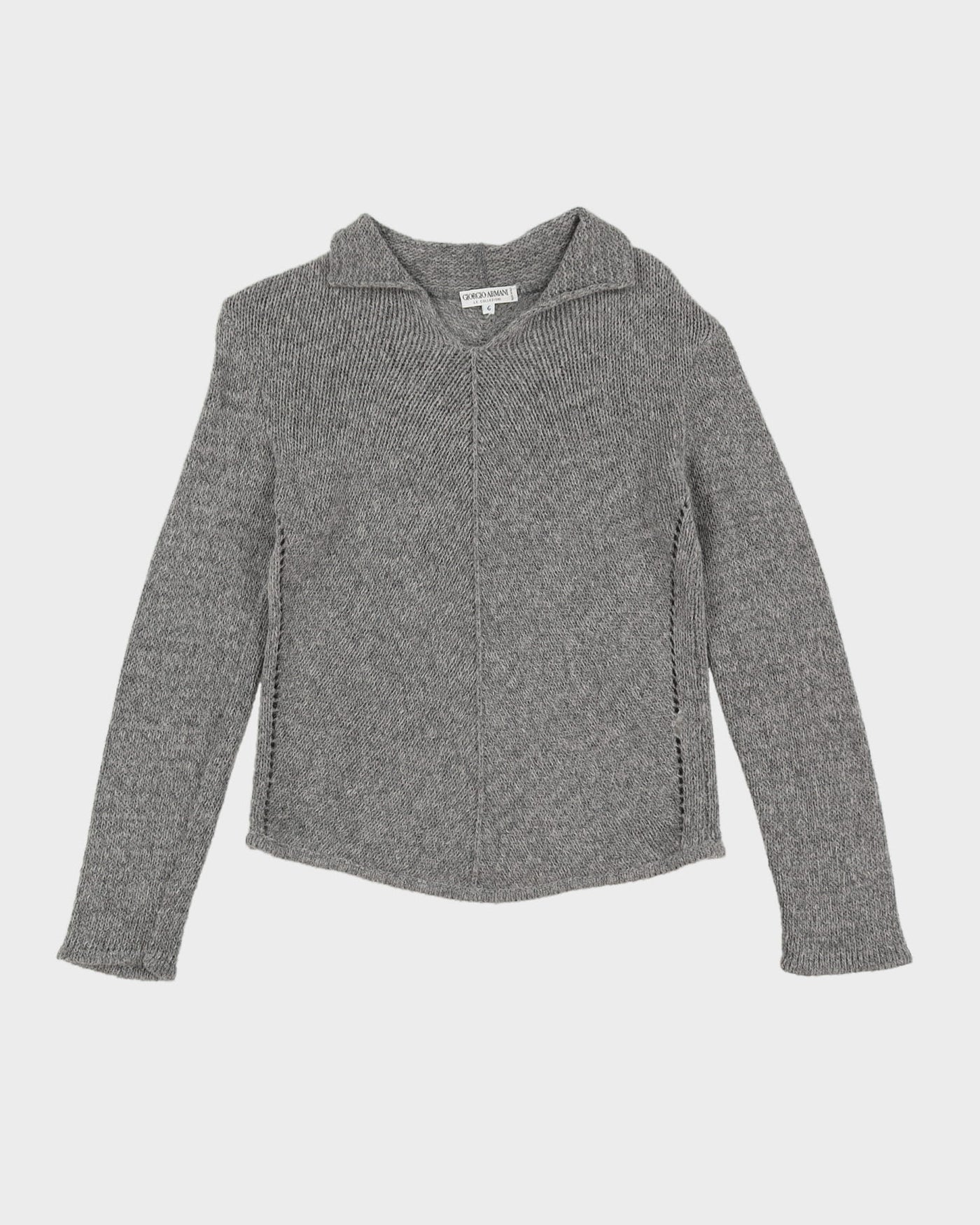 Armani Le Collezioni Grey Knitted Jumper - XS