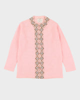 Vintage 60s Hudson's Bay Company Pink Beaded Cardigan - M