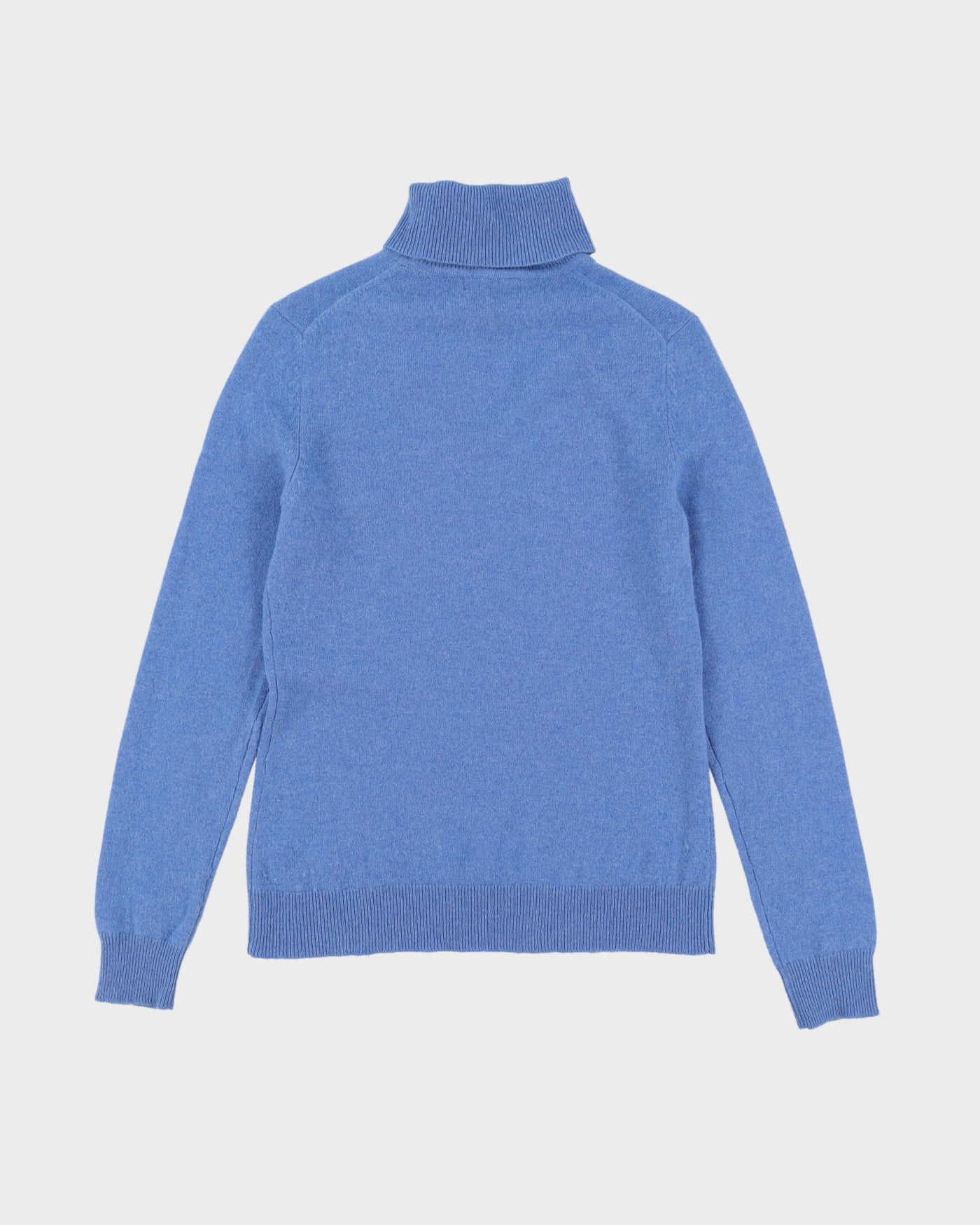 Lord And Taylor Blue Roll Neck Cashmere Jumper - XS