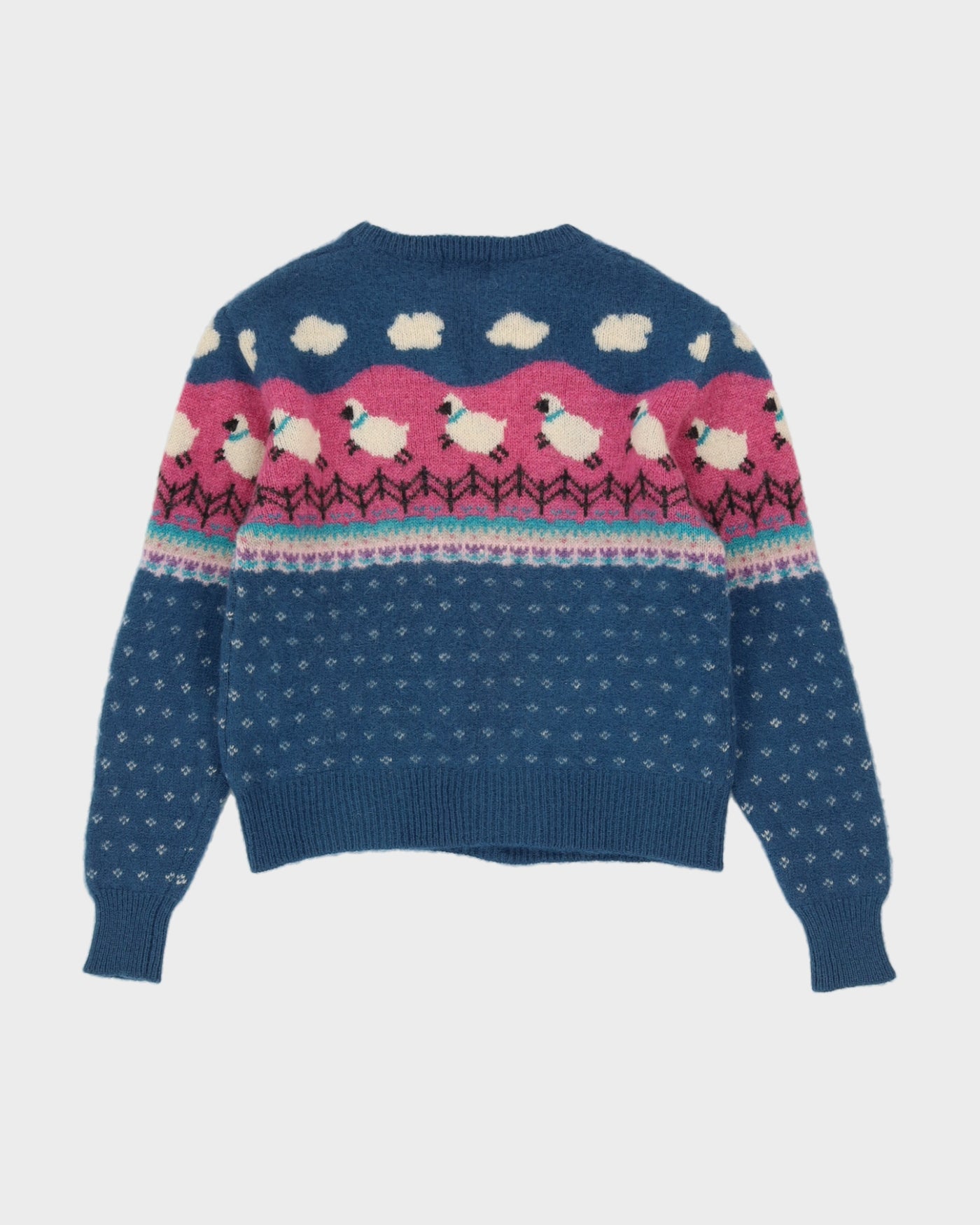 Woolrich Blue Patterned Knitted Jumper - S