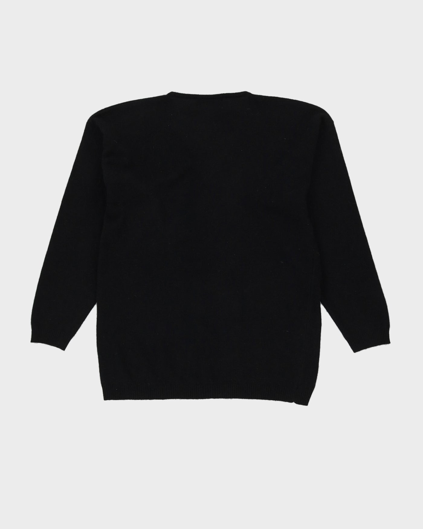 Black Sequin Detailed Knitted Jumper - S