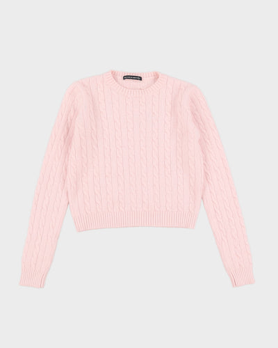 Pink Cashmere Knitted Jumper - XXS