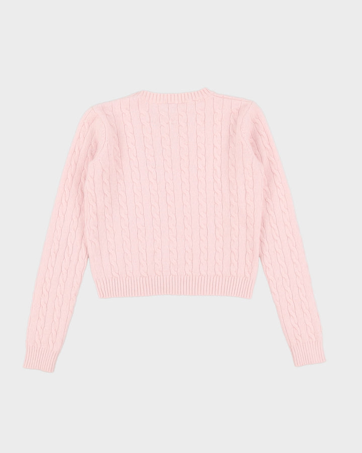 Pink Cashmere Knitted Jumper - XXS