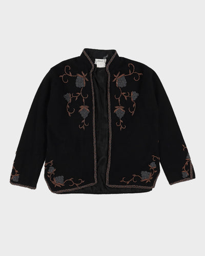 Black Sequin Detailed Knitted Cardigan - S