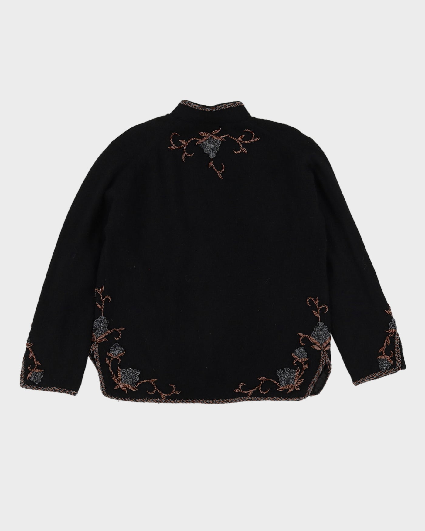 Black Sequin Detailed Knitted Cardigan - S