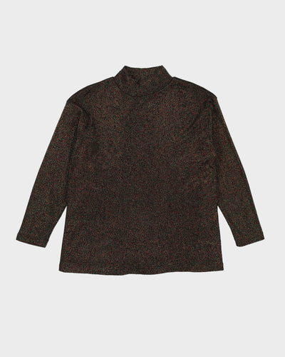 00s Lurex Glitter Long Sleeve Top - S
