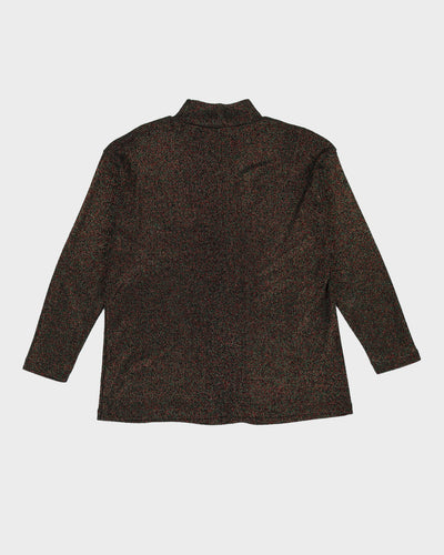 00s Lurex Glitter Long Sleeve Top - S