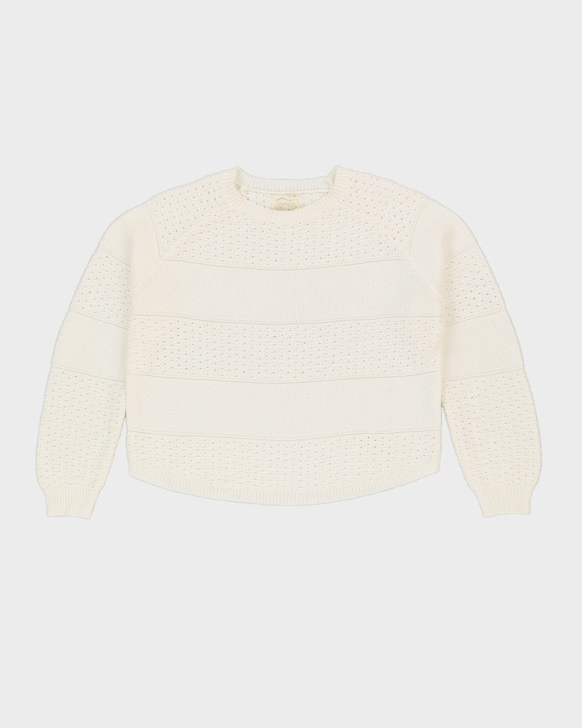 Naf Naf White Knitted Jumper - S