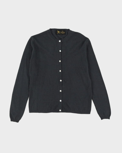 Grey Cashmere Cardigan - M