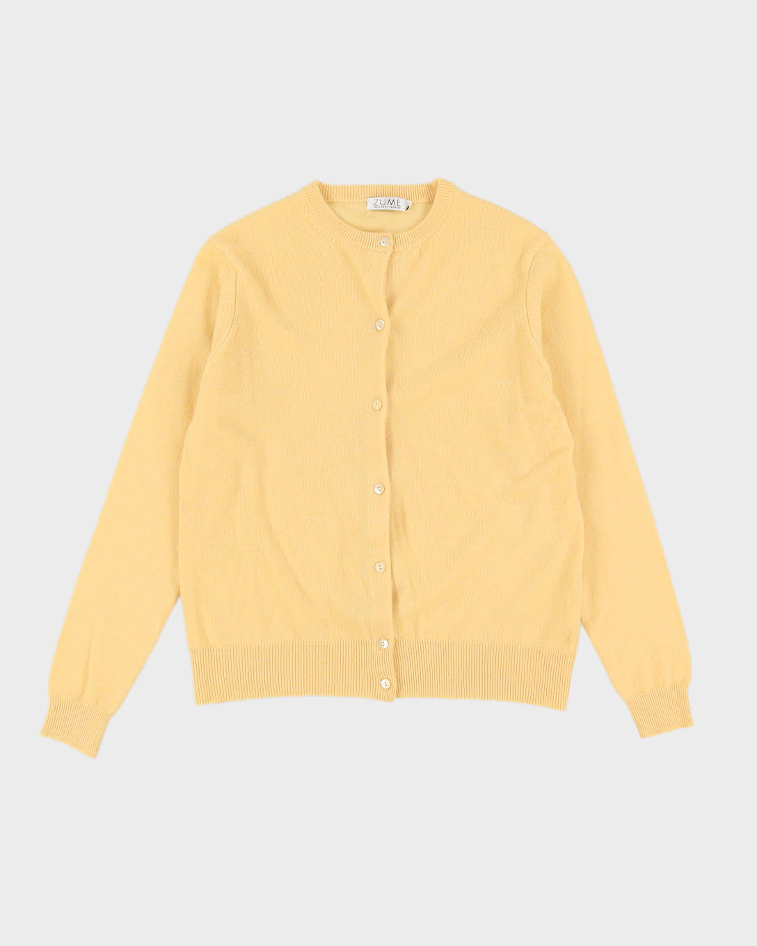 Yellow Cashmere Cardigan - S