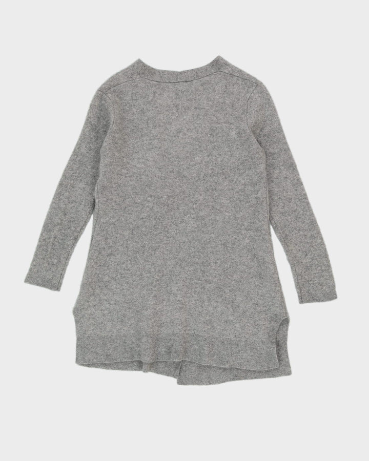 Grey Cashmere Cardigan - S