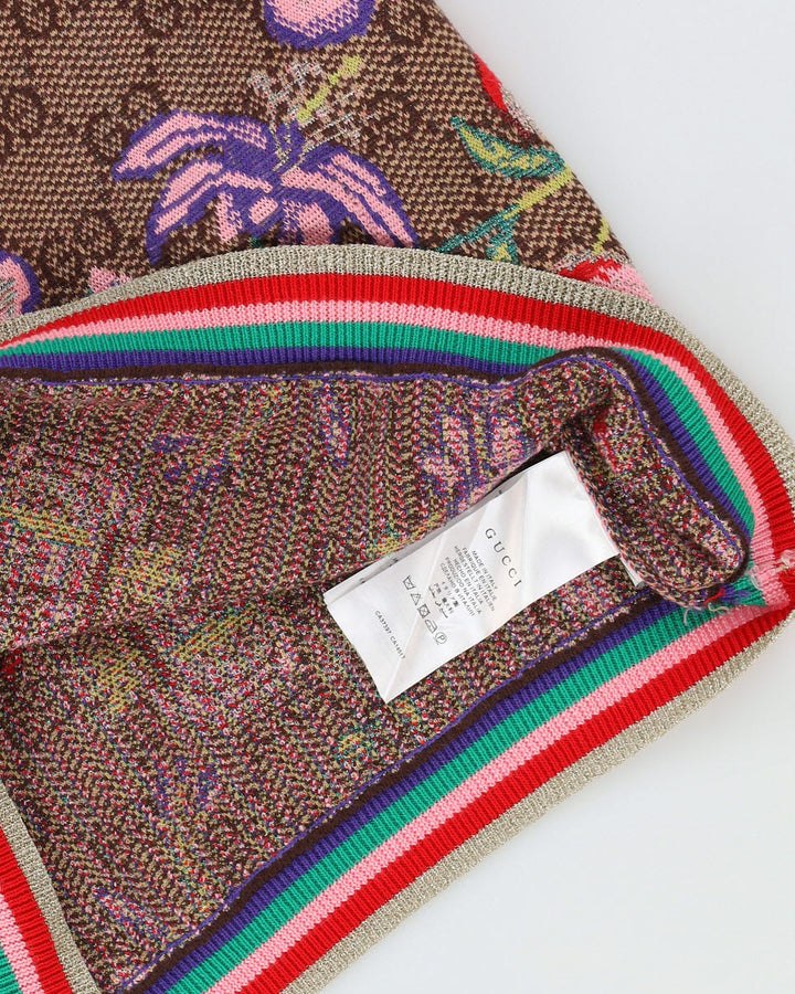 Gucci Logo Patterned Knitted Jumper - M