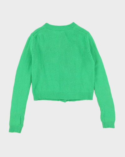 Miu Miu Green Cashmere Knitted Cardigan - S