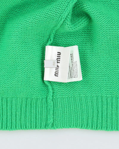 Miu Miu Green Cashmere Knitted Cardigan - S