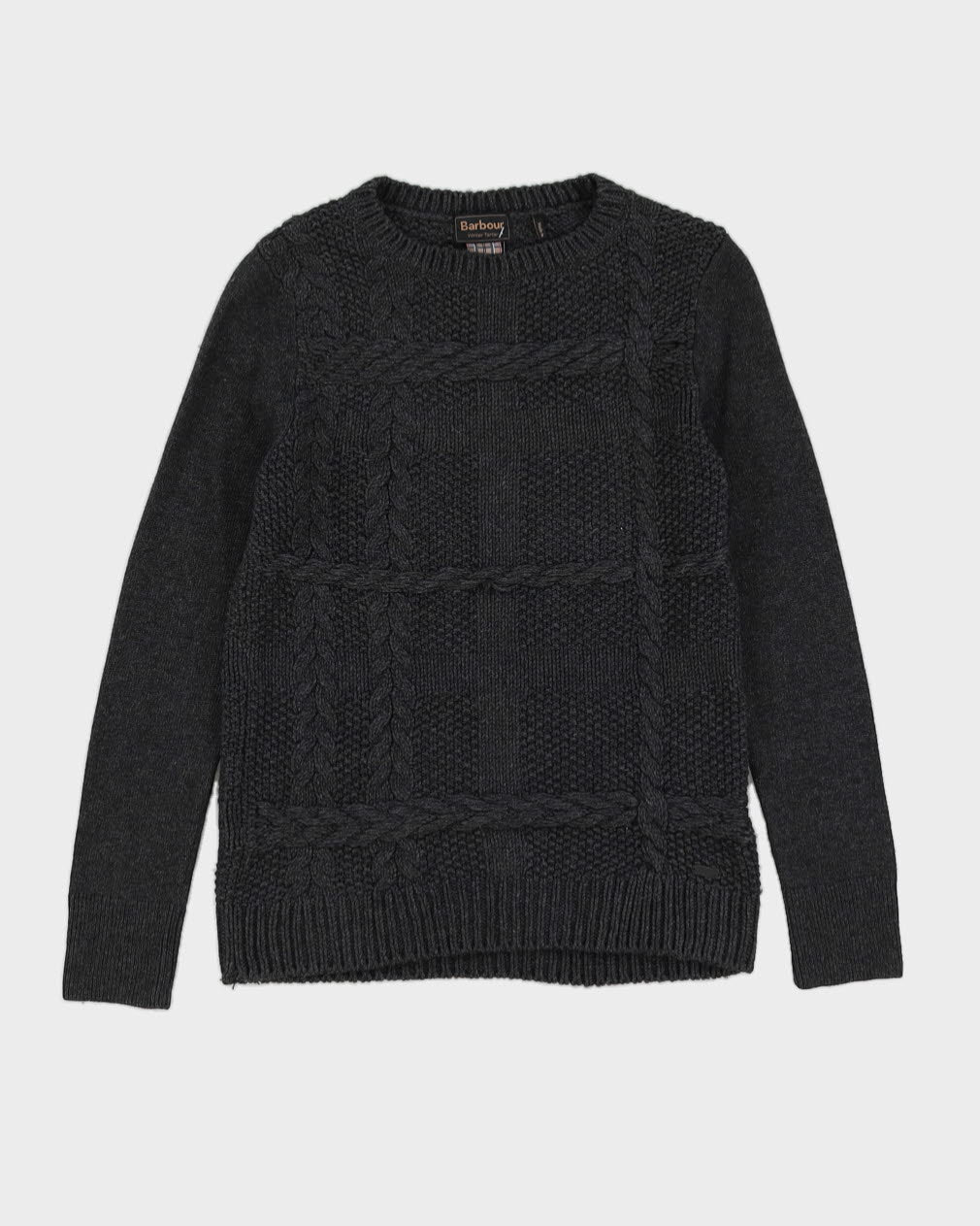 Barbour Grey Knitted Jumper - XS