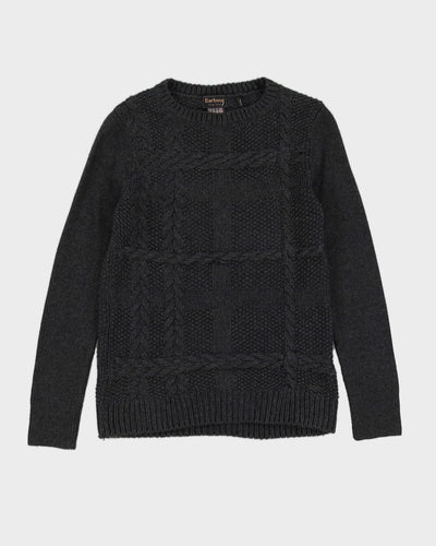 Barbour Grey Knitted Jumper - XS