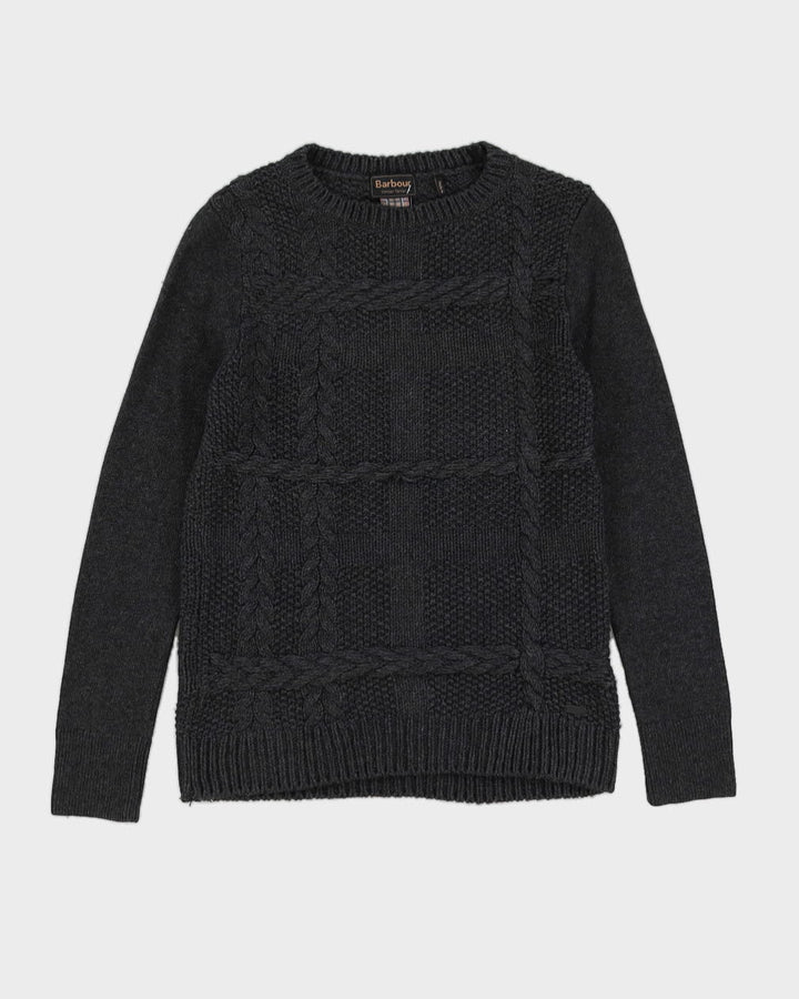 Barbour Grey Knitted Jumper - XS