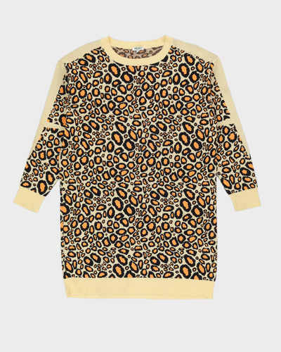Kenzo Leopard Patterned Knitted Jumper - M